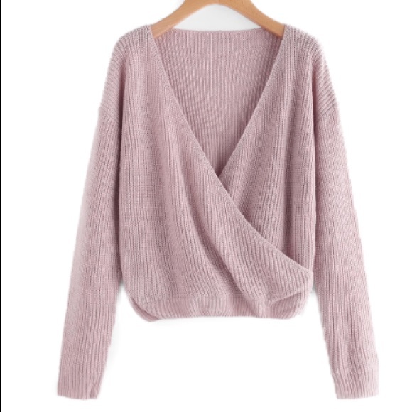 shein wrap sweater
